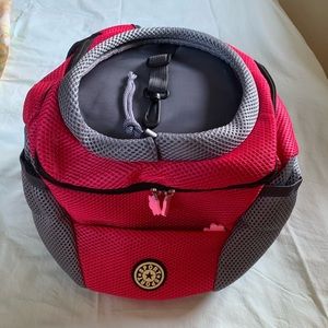 Dog Carrier. Backpack style. Can be used as backpack carrier or front carry.